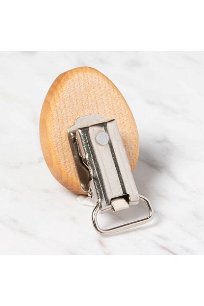 shop Hobby Baby Organic Wooden Pacifier Clip with Egg Figure