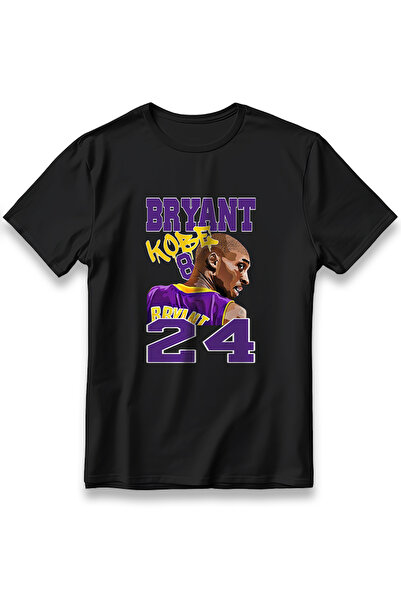 EZG Business Kobe Bryant 24 Tişört Model Baskılı Oversize Unisex %100 Pamuklu Nefes Alan Kalın Kumaşlı T-Shirt