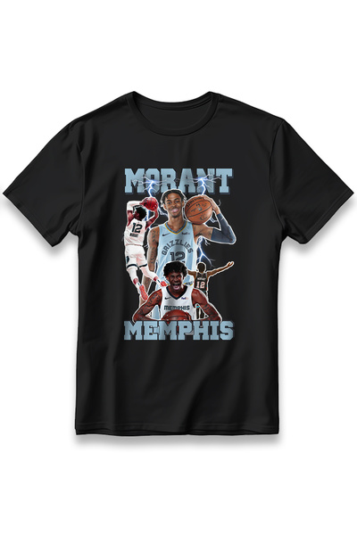 EZG Business Tricou oversize unisex Ja Morant Head, 100% bumbac, țesătură gro...