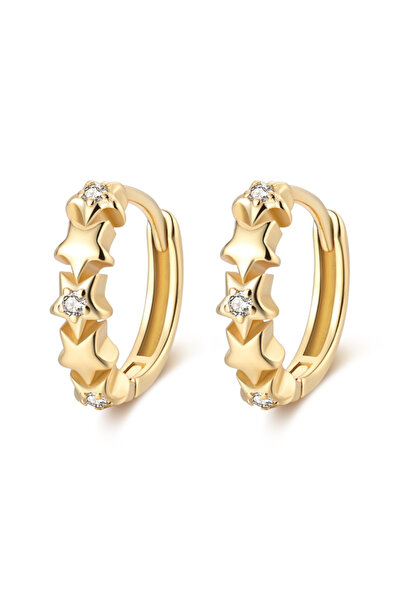 Choice أقراط PAE195 الكلاسيكية المصنوعة من الفضة عيار 925 على شكل نجوم وقمر و...