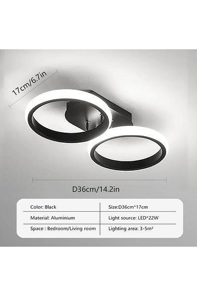 DARHYN Cool White CLX021 Circular 2H LED Ceiling Light Modern Round Square-shaped For Hallway Bedroom Check