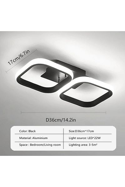 DARHYN Warm White CLX021 Square 2H LED Ceiling Light Modern Round Square-shaped For Hallway Bedroom Checkro