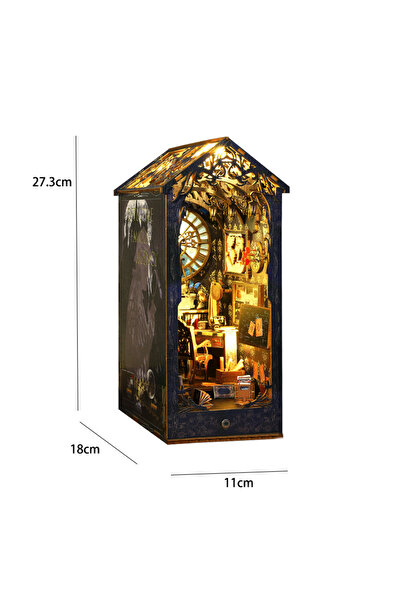 Choice مجموعة رفوف كتب SL07-A، نموذج بناء مصغر لمنزل دمية خشبي، نموذج ثلاثي الأبعاد، رف كتب
