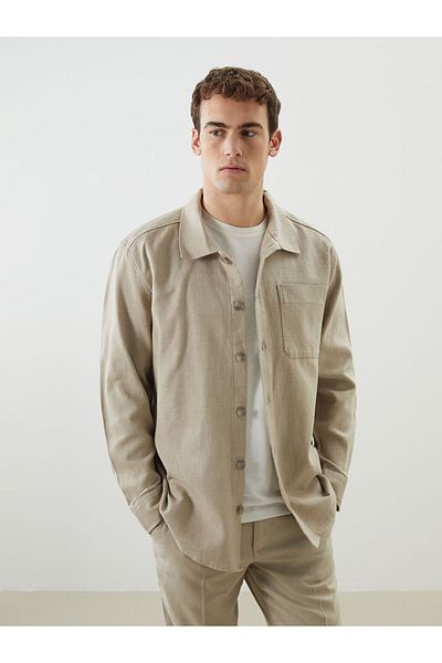 LC Waikiki Regular Fit Long Sleeve Dobby Men's Shirt