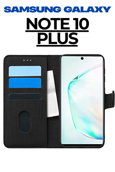 UPEKA Samsung Galaxy Note 10 Plus Tam Korumalı Standlı Cüzdanlı Kapaklı Kumaş...