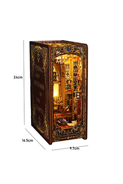 Choice مجموعة رفوف كتب JTSL05-A، نموذج بناء مصغر خشبي لمنزل دمية، نموذج ثلاثي الأبعاد، رف كتب