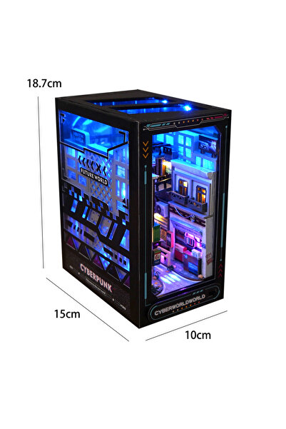Choice مجموعة رفوف كتب TC36، نموذج بناء مصغر لمنزل دمية خشبي، نموذج ثلاثي الأبعاد، غرفة رفوف كتب
