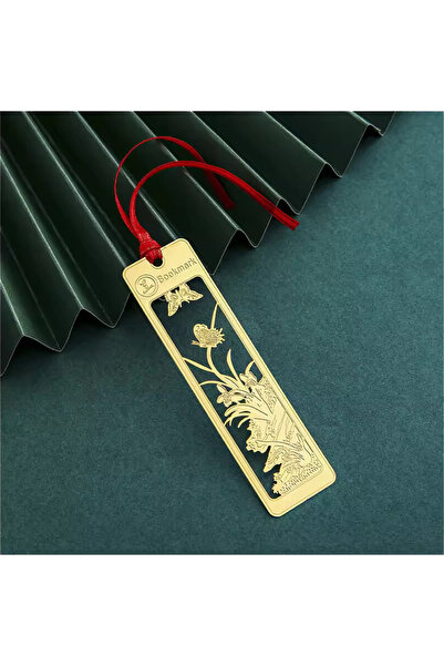 Fivy Suport pentru cărți mic, de culoare aurie, metalic, cu detalii figurale