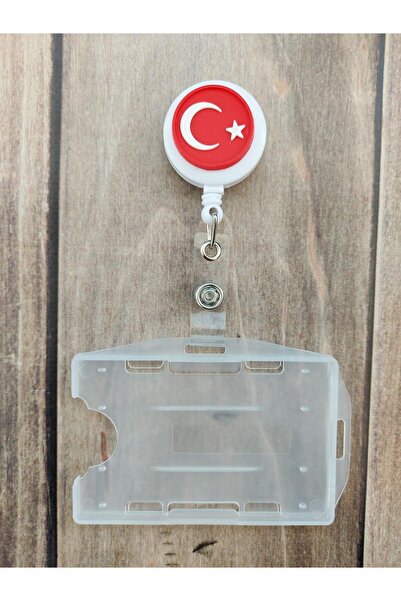 doktorbonem حامل بطاقات يويو من السيليكون بعلم تركي - واقي عمودي أفقي