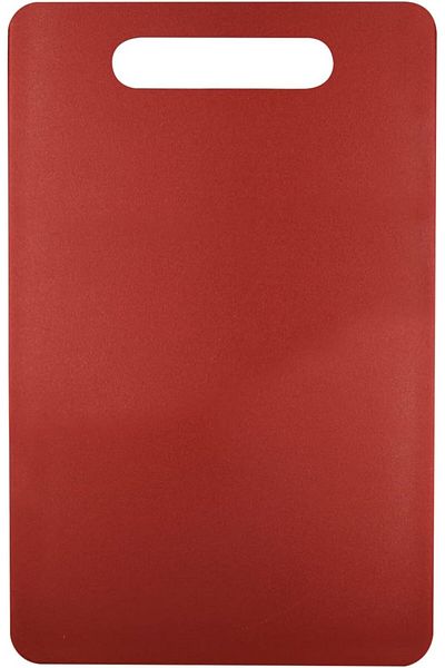 COOYA Plastic Utility Cutting Board with Handles, Food Safe PP Material, BPA Free, Dishwasher Safe(Red)