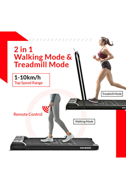 Sparnod Fitness Sth-3005 Walking Pad Foldable Treadmill For Home - No Installation Required | 1 Year Warranty