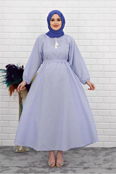 TRENDTESETTÜR Γυναικείο φόρεμα Navy Blue ριγέ 4050