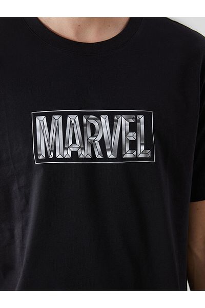 LC Waikiki New Season Crew Neck Marvel Printed Combed Cotton Men's T-Shirt - S5Ib27Z8
