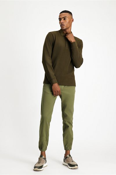 Kiğılı Polo Neck Regular Fit Patterned Sweatshirt