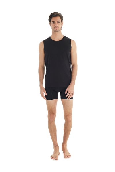 Blackspade Tender Cotton Men's Sleeveless T-shirt 9234 - Black