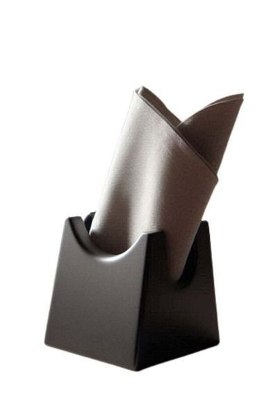 3D Brothers Modern Black Plastic Napkin Holder, Elegant Tissue Stand for Home, Office, and Restaurant Décor