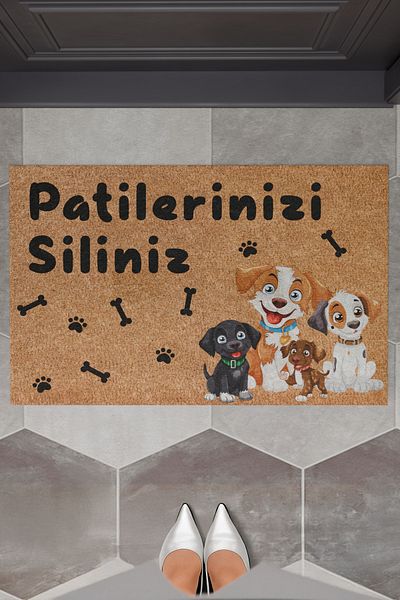Charmbi Dog Paws Decorative Multi-Purpose Interior and Exterior Door Mat