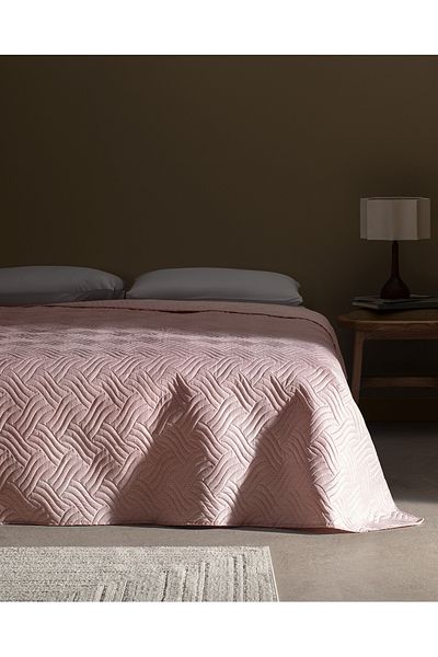 Madame Coco Odette King Size Bedspread - Powder