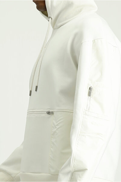 Kiğılı Hanorac oversize din bumbac cu fermoar cu glugă