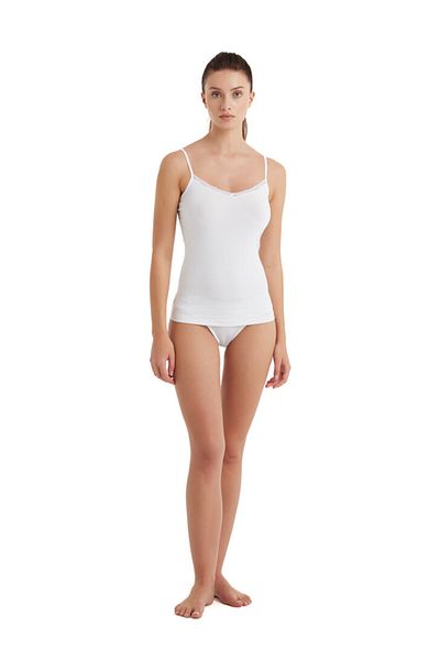 Blackspade Γυναικείο εσώρουχο με λεπτό λουράκι Comfort Elegance 1365 - Λευκό
