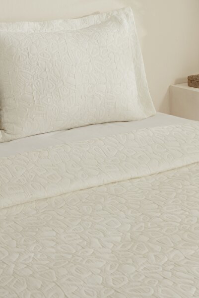 Karaca Home Chet Çift Kişilik Yatak Örtüsü Seti Ekru