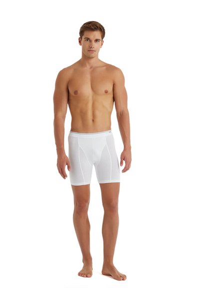 Blackspade Men's Cotton Elastane Retro Boxer Tender Cotton 9216 - White