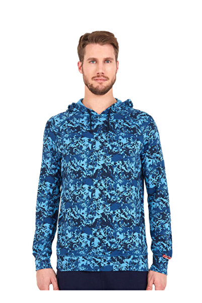 Blackspade Men's Thermal Sweatshirt 2. Level 7579 - Blue Line Pattern