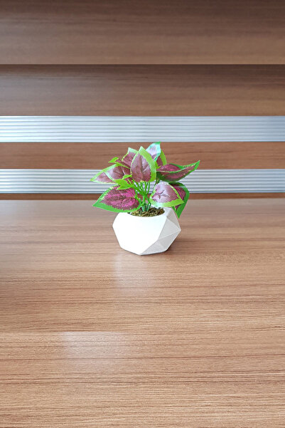 adresiburasi زهرة طاولة نبات صناعي في وعاء زهور خرسانية