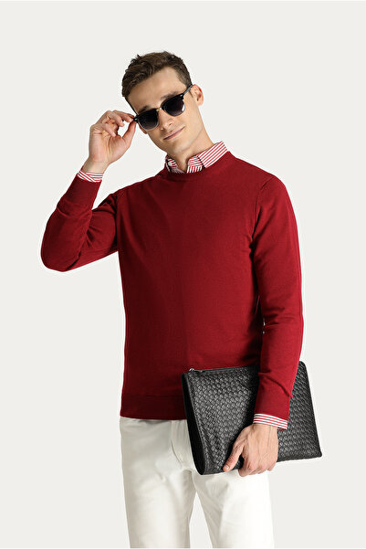 Kiğılı Crew Neck Slim Fit Slim Fit Cotton Knitwear Sweater