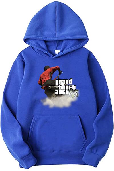makiteks Hanorac supradimensionat unisex cu glugă, buzunar cangur, Grand Theft Auto 5 GTA5