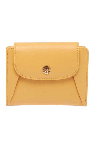 Tergan Yellow Leather Women's Wallet - S1CB00005714-E96