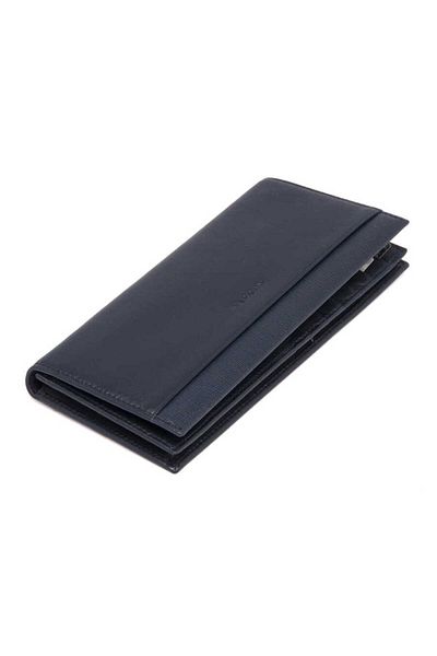 Tergan Navy Blue Genuine Leather Women's Wallet - S1Cb 00005759 -A2H