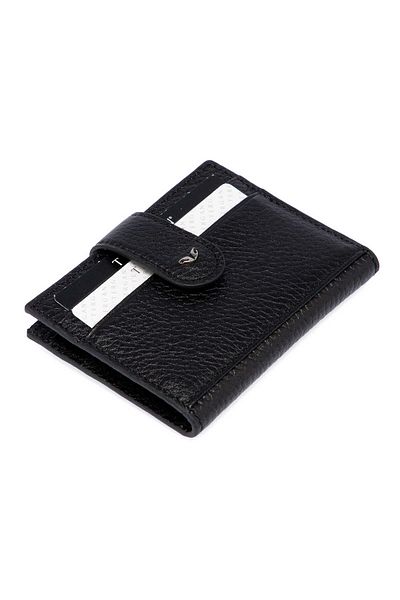 Tergan Black Genuine Leather Men's Credit Card Holder - S1Kk 00001617 -A41