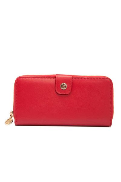 Tergan Red Leather Women's Wallet - S1Cb 00005789 -H4B