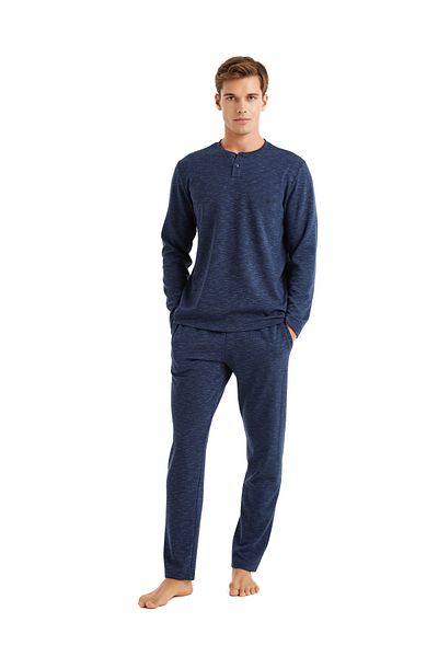 Blackspade Thermal Male Pajamas Set 40584 - Deep Lake Blue