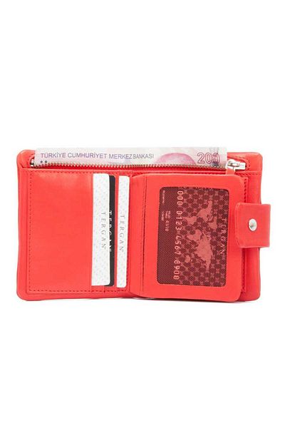 Tergan Red Genuine Leather Men's Wallet - S1Ce 00001404 -D39