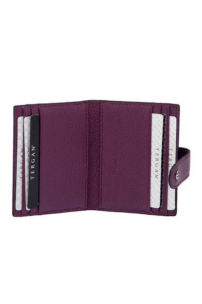 Tergan Purple Genuine Leather Men's Credit Card Holder - S1Kk 00001617 -C48
