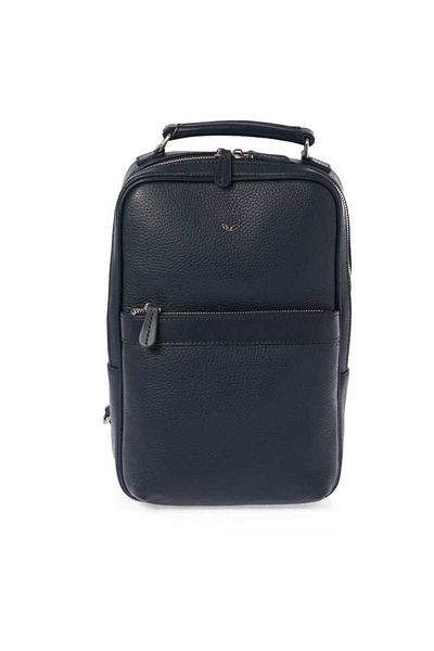 Tergan Navy Blue Genuine Leather Men's Crossbody Bag - S1Ac 00021481 -D6M