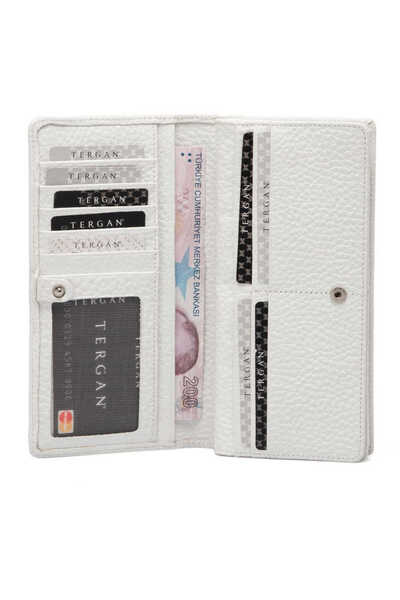 Tergan Beyaz Deri Kadın Cüzdan - S1cb00005685-b69