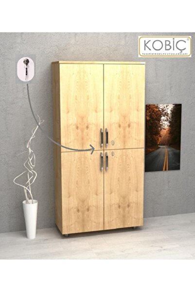KOBİÇ KOBİÇ OFİS DOSYA DOLABI KİLİTLİ TAM KAPAK SUNTALAM DOLAP 70X35X150 CM (...