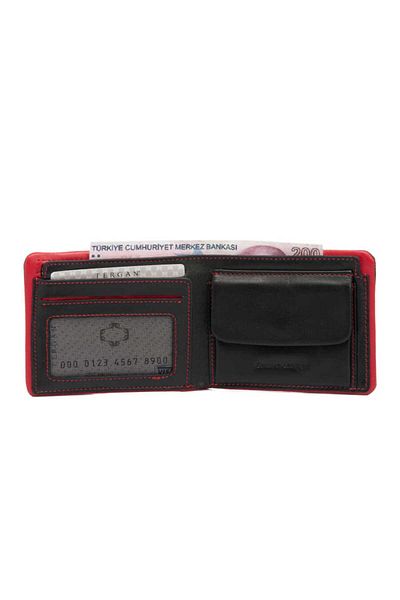 Tergan Black Genuine Leather Men's Wallet - S1Ce 00001590 -H41