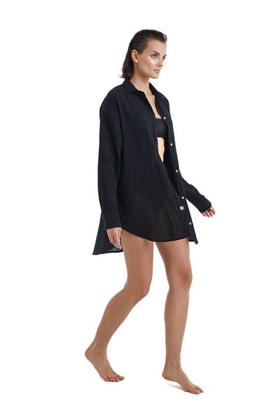 Blackspade Μαύρο γυναικείο πουκάμισο 10528