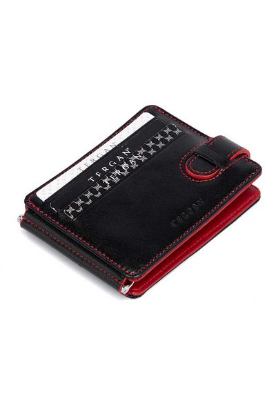 Tergan Black Genuine Leather Unisex Credit Card Holder - S1Kk 00001637 -I13