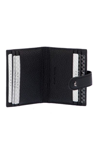 Tergan Black Genuine Leather Men's Credit Card Holder - S1Kk 00001617 -A41
