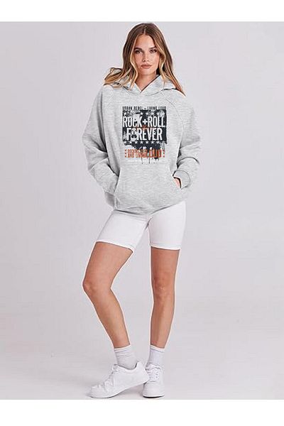 makiteks Φούτερ με κουκούλα Unisex με κουκούλα καγκουρό με κουκούλα Rock N Roll
