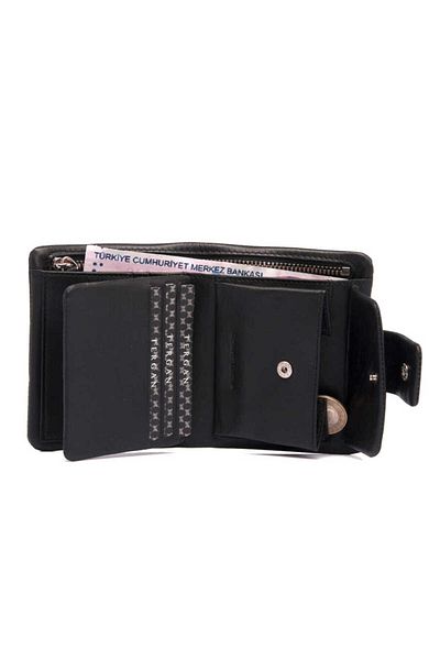 Tergan Black Genuine Leather Men's Wallet - S1Ce 00001404 -C59