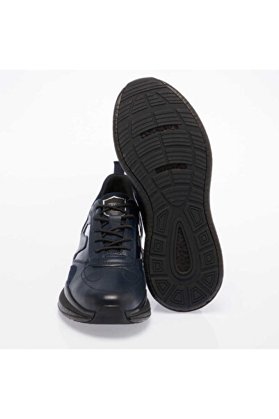 Tergan Lacivert Hakiki Deri Erkek Sneaker - E23S1AY56385-A31
