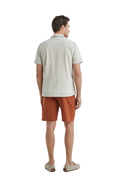 Blackspade Ανδρικό λινό πουκάμισο 40456 - Κρεμ