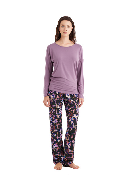 Blackspade Kadın Pijama Takımı 51614 - Mürdüm