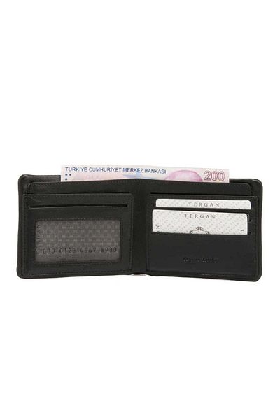 Tergan Black Genuine Leather Men's Wallet - S1Ce 00001585 -C59